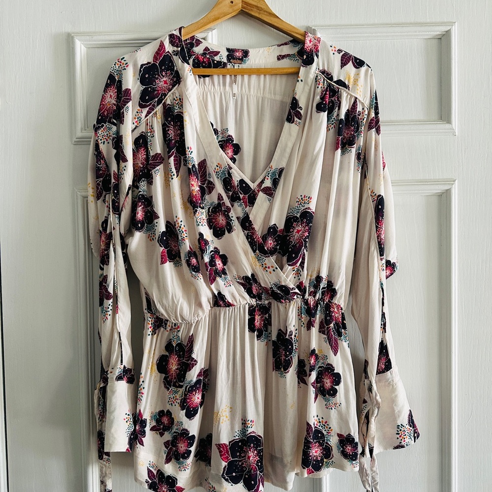 Free People XS Floral Blouse